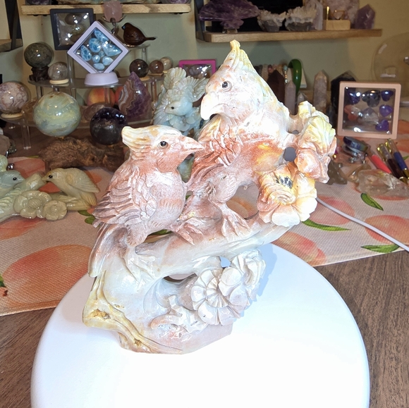 Amazonite Crystal Bird Carving - Picture 4 of 4